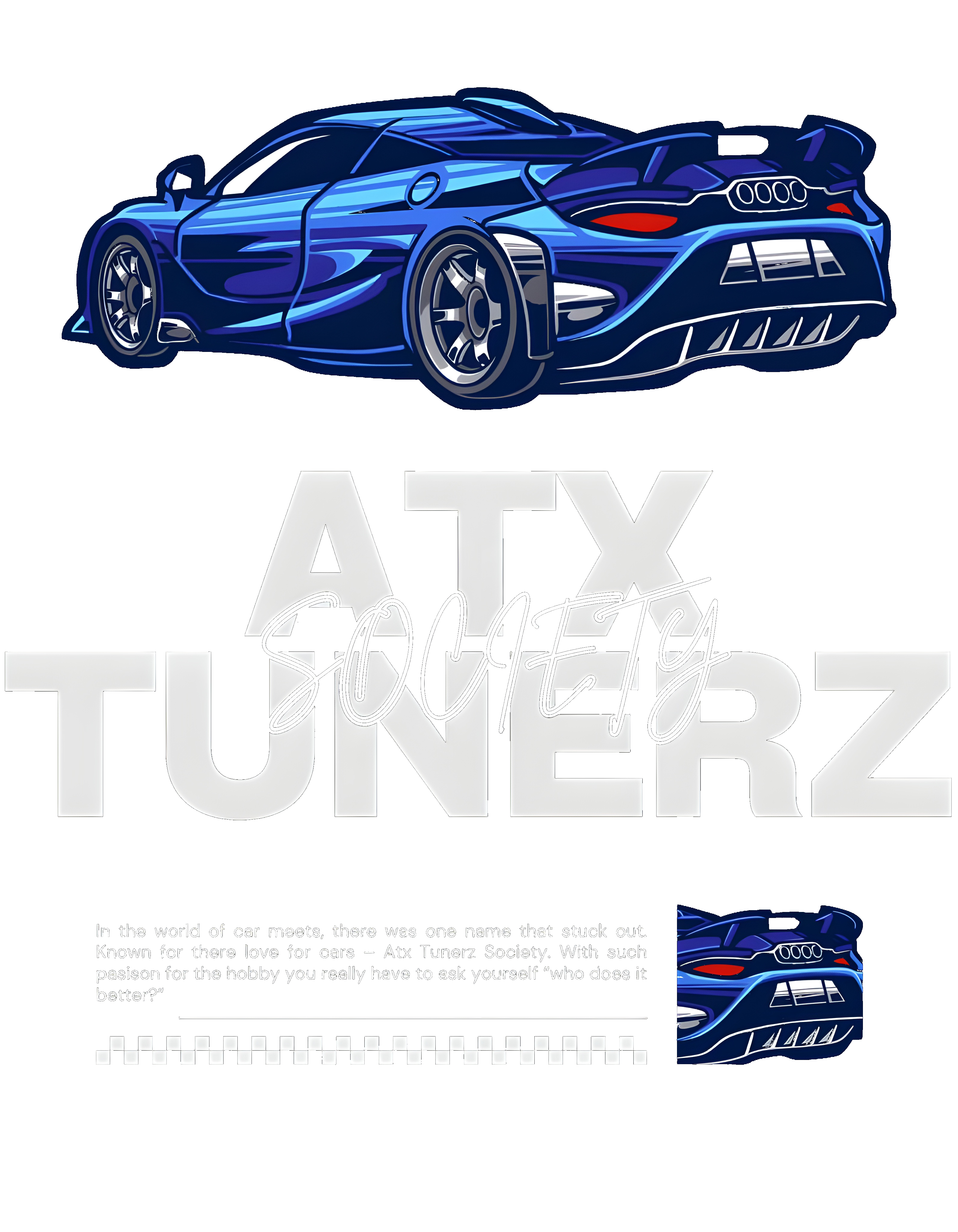 Official Tunerz Society back shirt artwork
